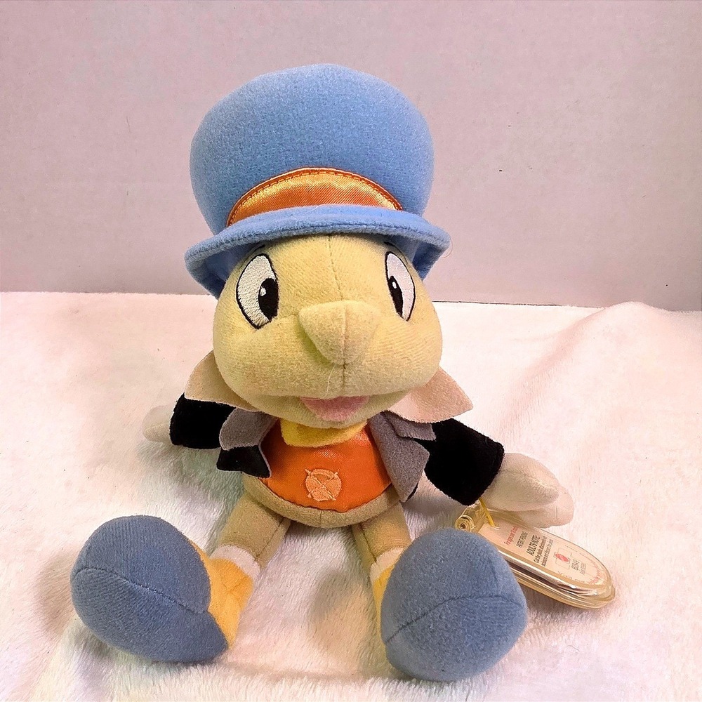 Disney Classics Jiminy Cricket Star Bean Plush Mattel Arcotoys Vintage 9" 1997